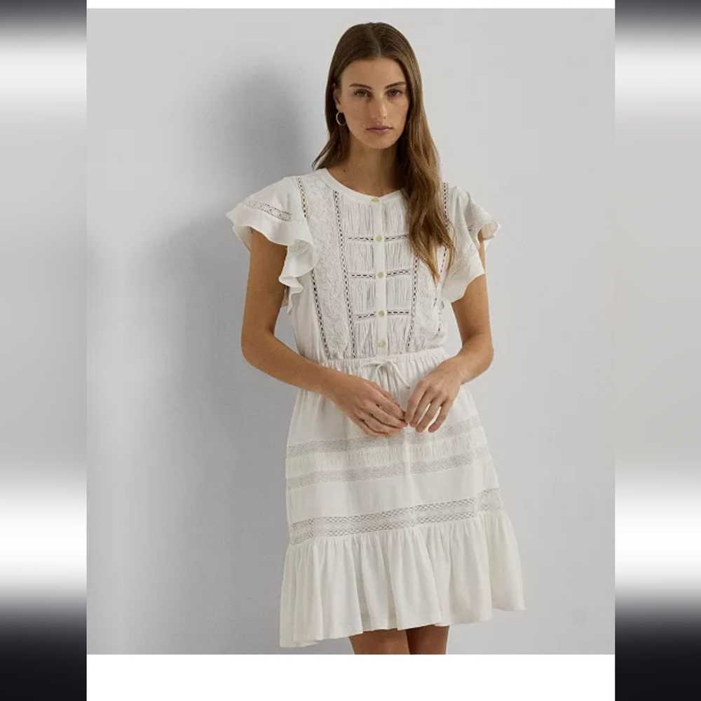 Ralph Lauren White Lace Mini Dress